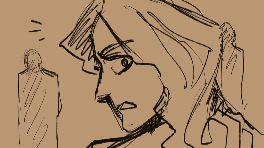 Storyboard sketch from Rabbi Akiva's Daughter